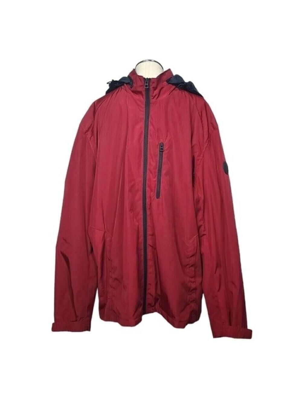 Lucky Brand Red Hooded Full Zip Lightweight Jacket XXL